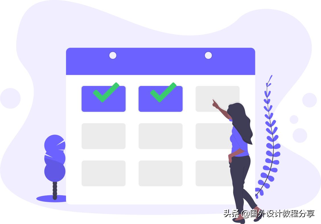 扁平矢量插画色彩教程,扁平矢量家具插画