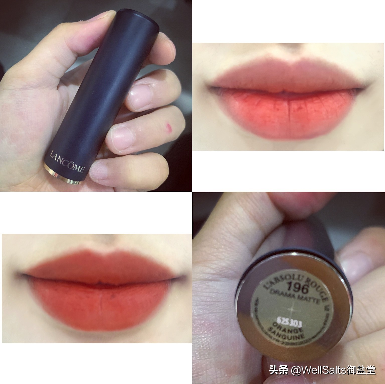 兰蔻菁纯小蛮腰口红505和196试色,阿玛尼405兰蔻196迪奥999哪个好看