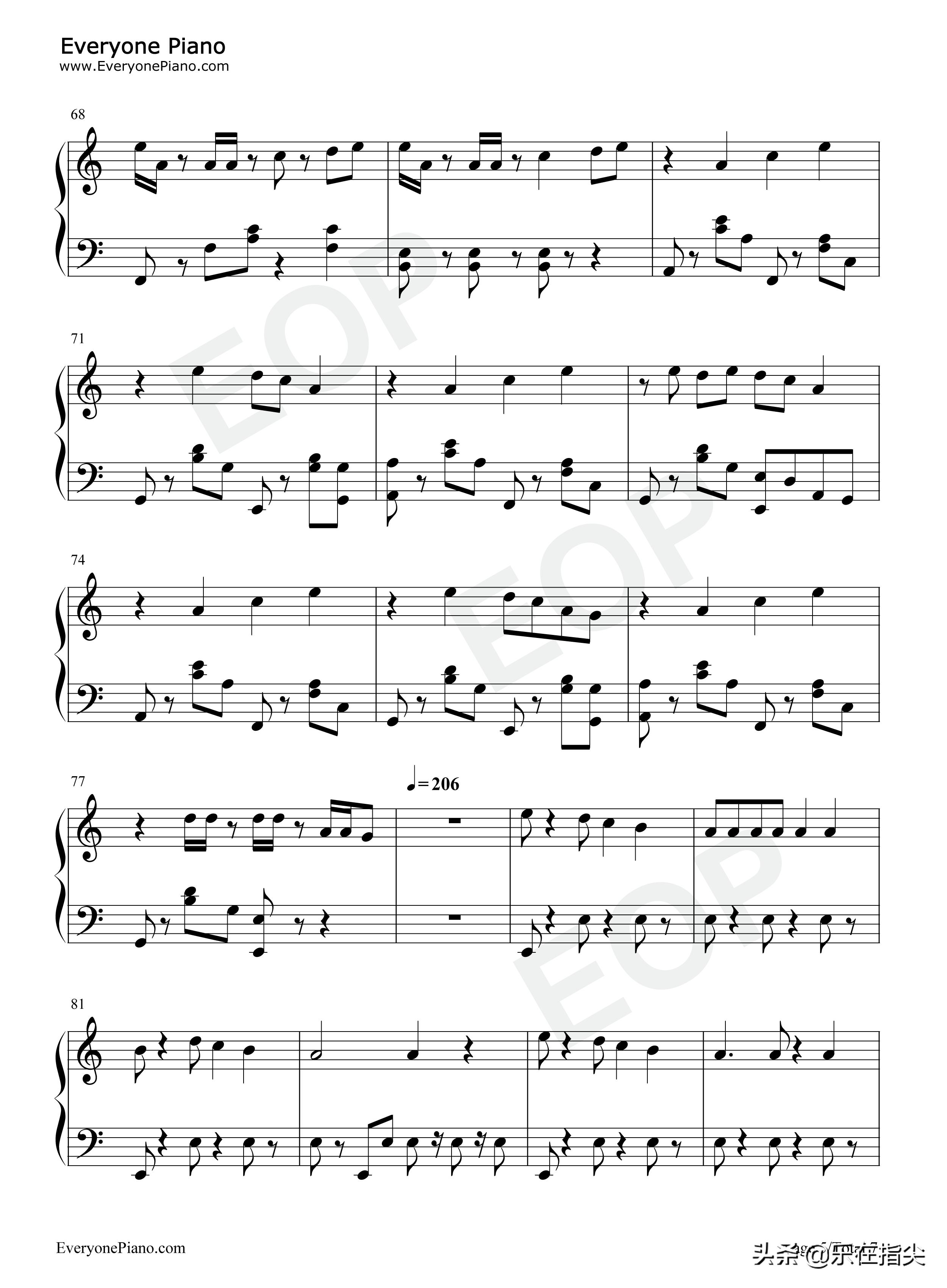 华莎maria钢琴简谱,华莎新曲maria