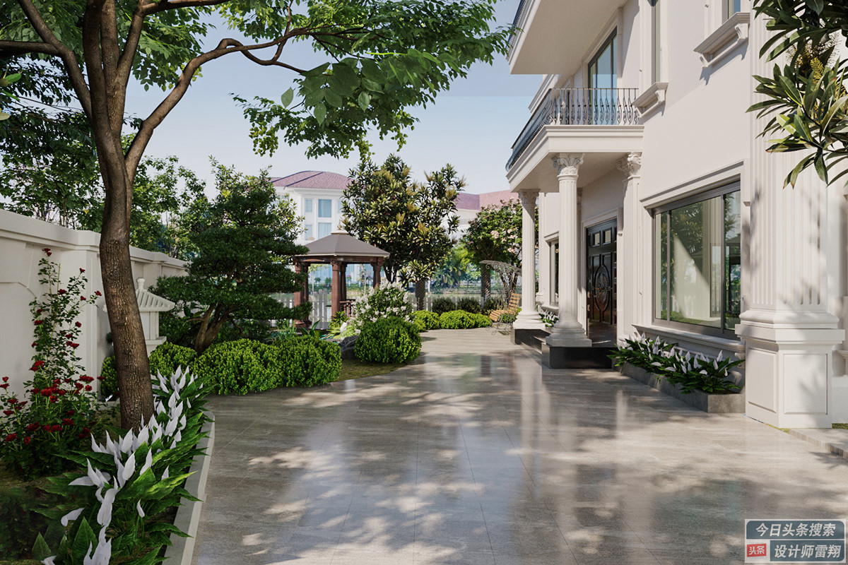 第五代住房空中庭院可停车,带停车位的小庭院设计效果图