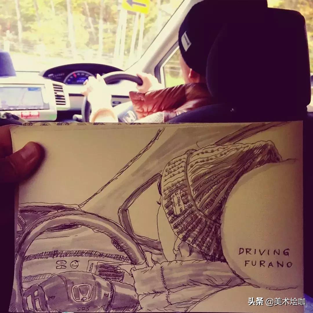 速写简单手绘稿,别人的速写本