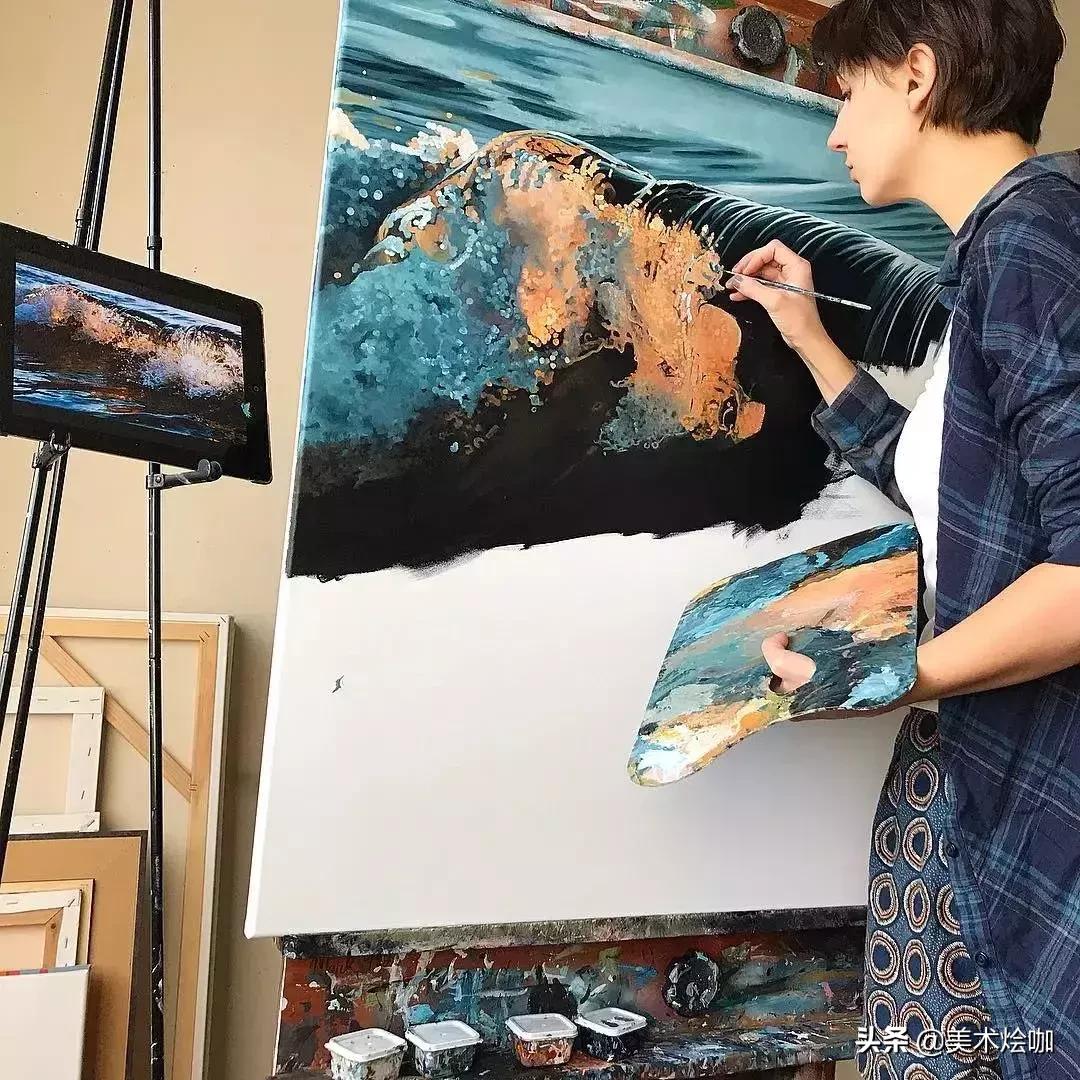 简单而又漂亮的大海图绘画,用水彩笔画一幅美丽的大海画