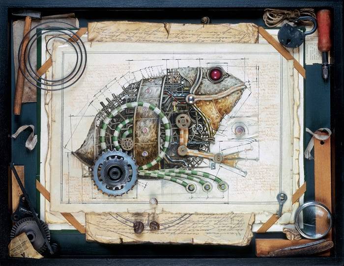 蒸汽朋克风格动物插画,蒸汽朋克插画动物