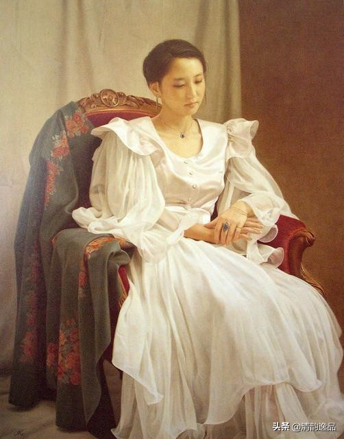 日本画家森本草介超写实油画人物,日本画家森本草介