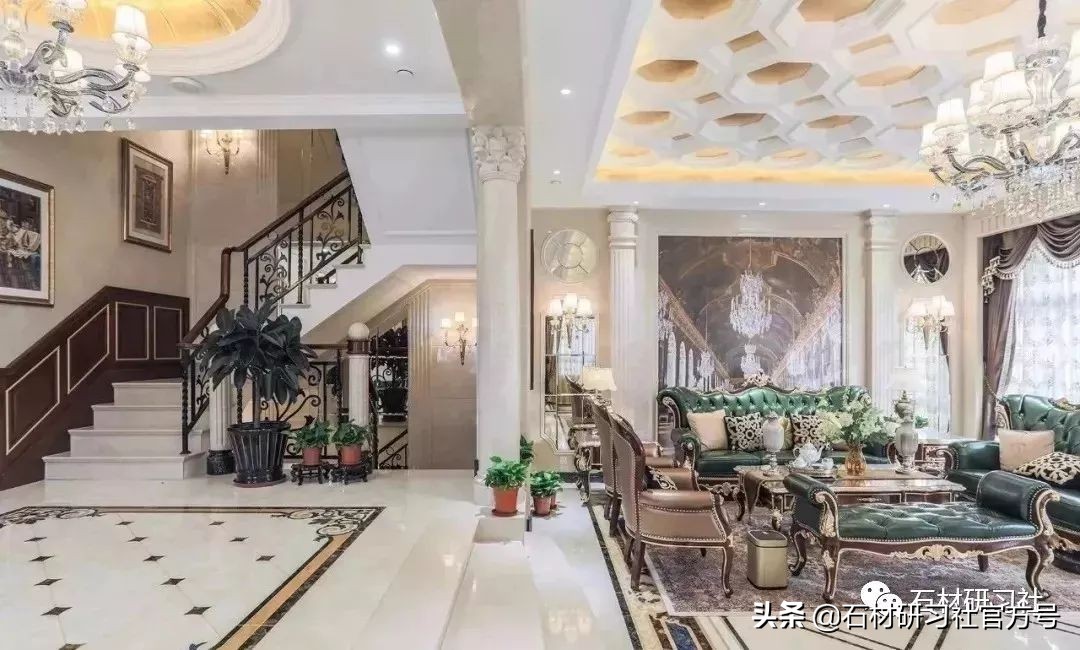 豪宅用的高级天然大理石,别墅铺什么颜色大理石档次最高