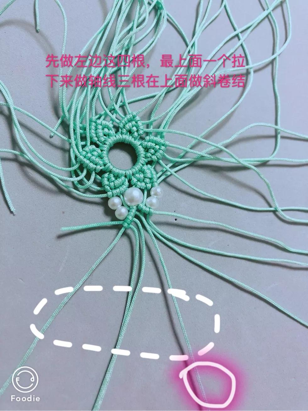 手编挂件绳的编织方法,纯手工编绳龙鳞结绕线编织教程