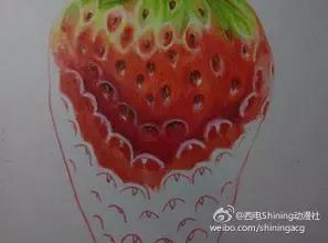 彩铅写实教学草莓,草莓蛋糕用彩铅怎么画