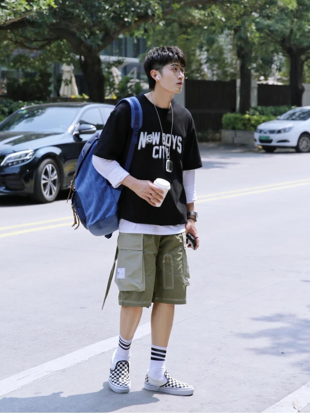 170微胖男生工装裤穿搭技巧,175男生如何穿短裤不显个子矮