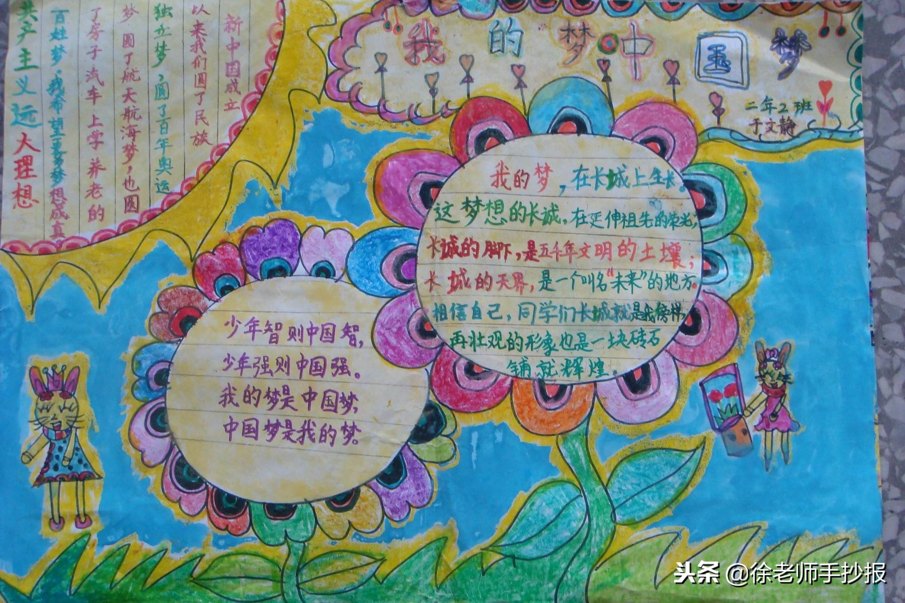 红领巾与中国梦手抄报绘画教程,红领巾相约我的中国梦手抄报