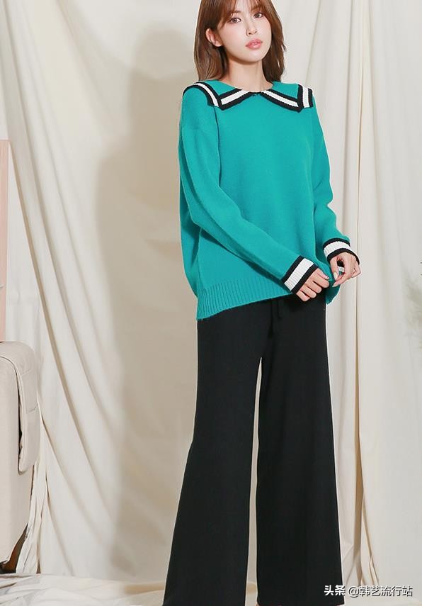 2020元旦韩国发布的新款毛衣款，再次流行休闲款，主题细节带个性