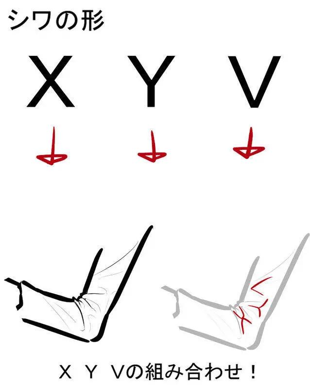 衣服的皱纹怎么画,衣服皱纹怎么画