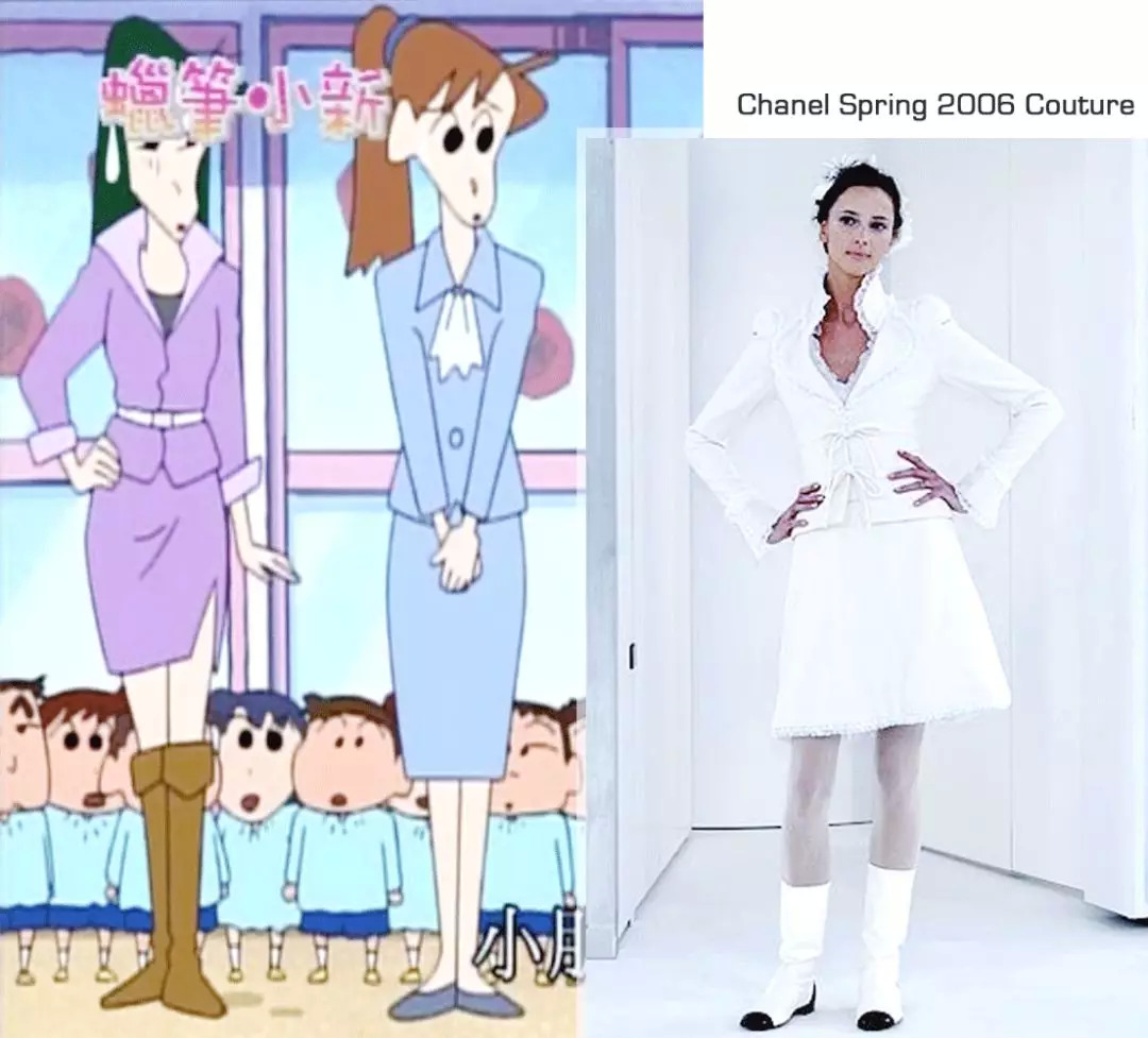 蜡笔小新穿香奈儿同款,盘点蜡笔小新里面的女装