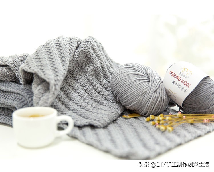 棒针织爱心,棒针围巾的花样织法