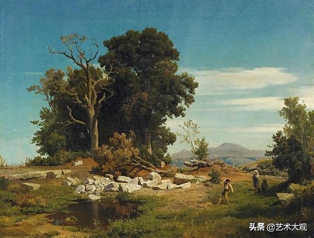 欧洲古典风景油画作品欣赏,德国古典画家风景油画作品