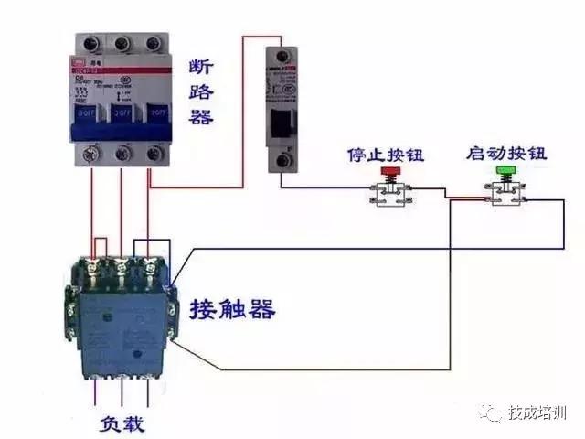 断路器按钮与接触器接线图,11种断路器接触器电气互锁接线图