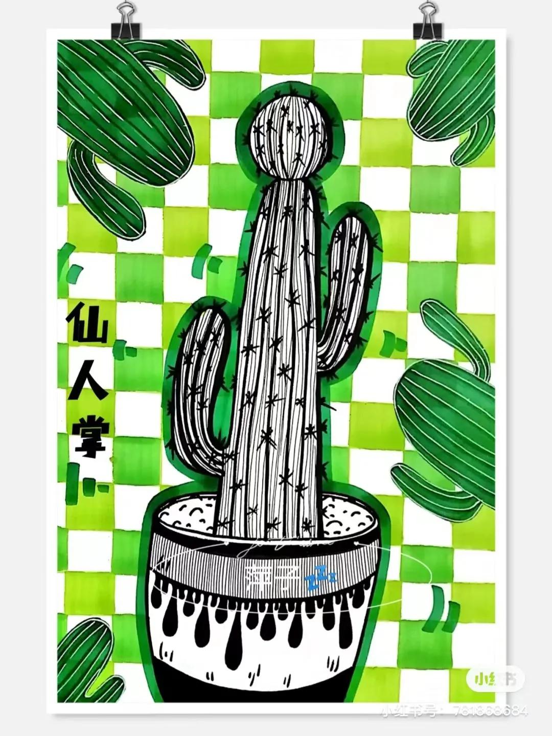 花卉简单线描创意画,花草线描画装饰