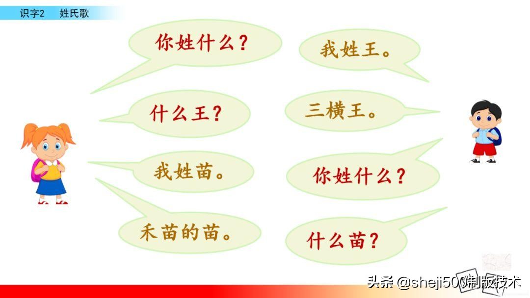 一年级下册语文识字2姓氏歌笔记,一年级下册第2课姓氏歌课堂笔记