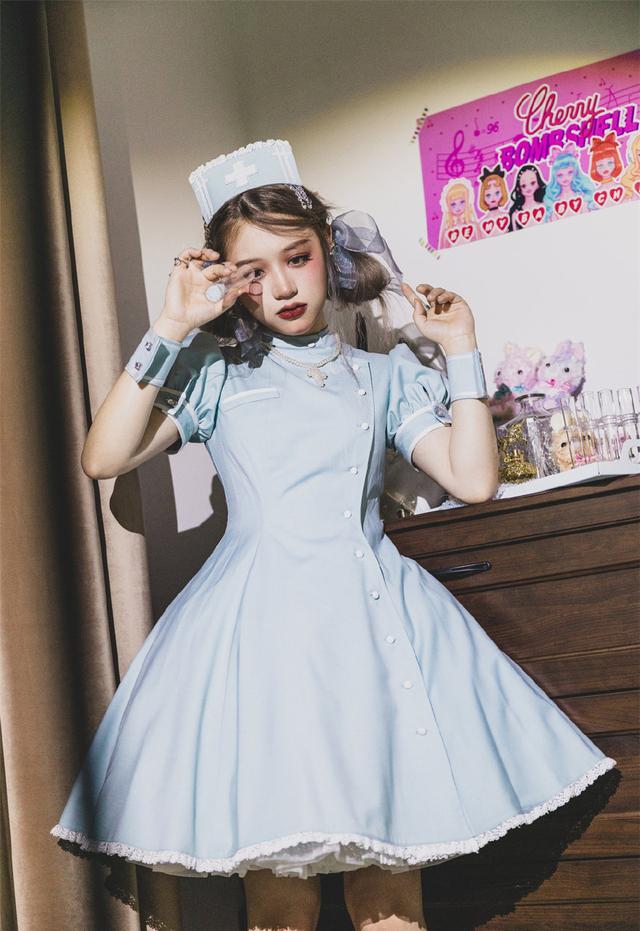 洛丽塔洋装小风格,洛丽塔夏季裙哥特萝莉风