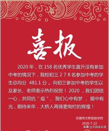 2019年无锡市中考学校排名,河埒中学2019年中考喜报