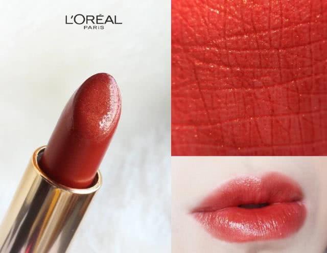 金属质感口红,涂出来是金色的闪耀口红