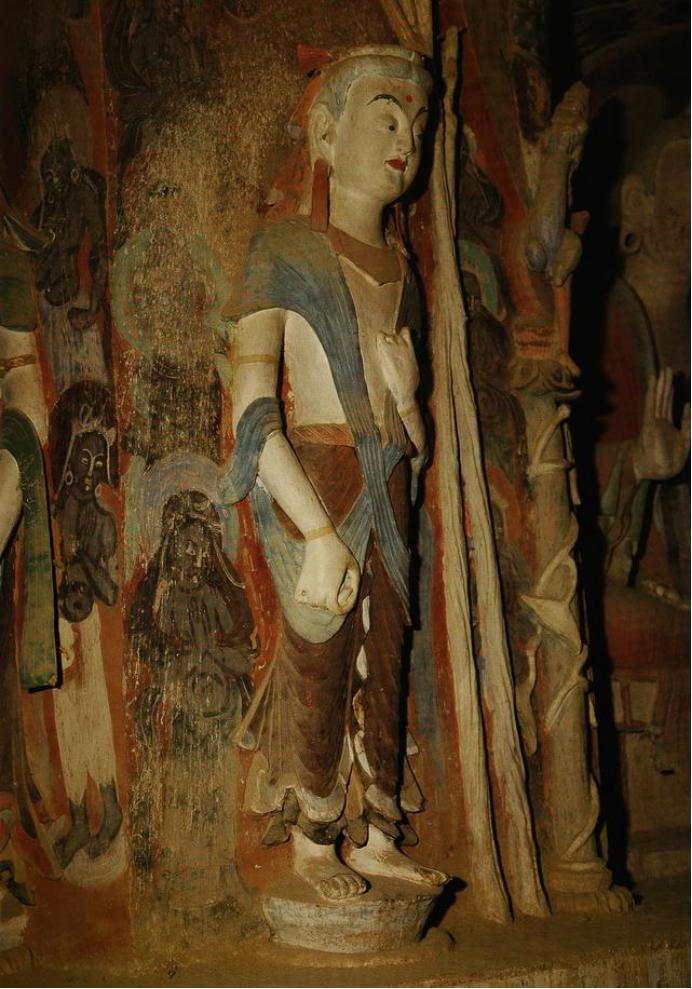 敦煌428窟介绍,敦煌329窟壁画飞天图