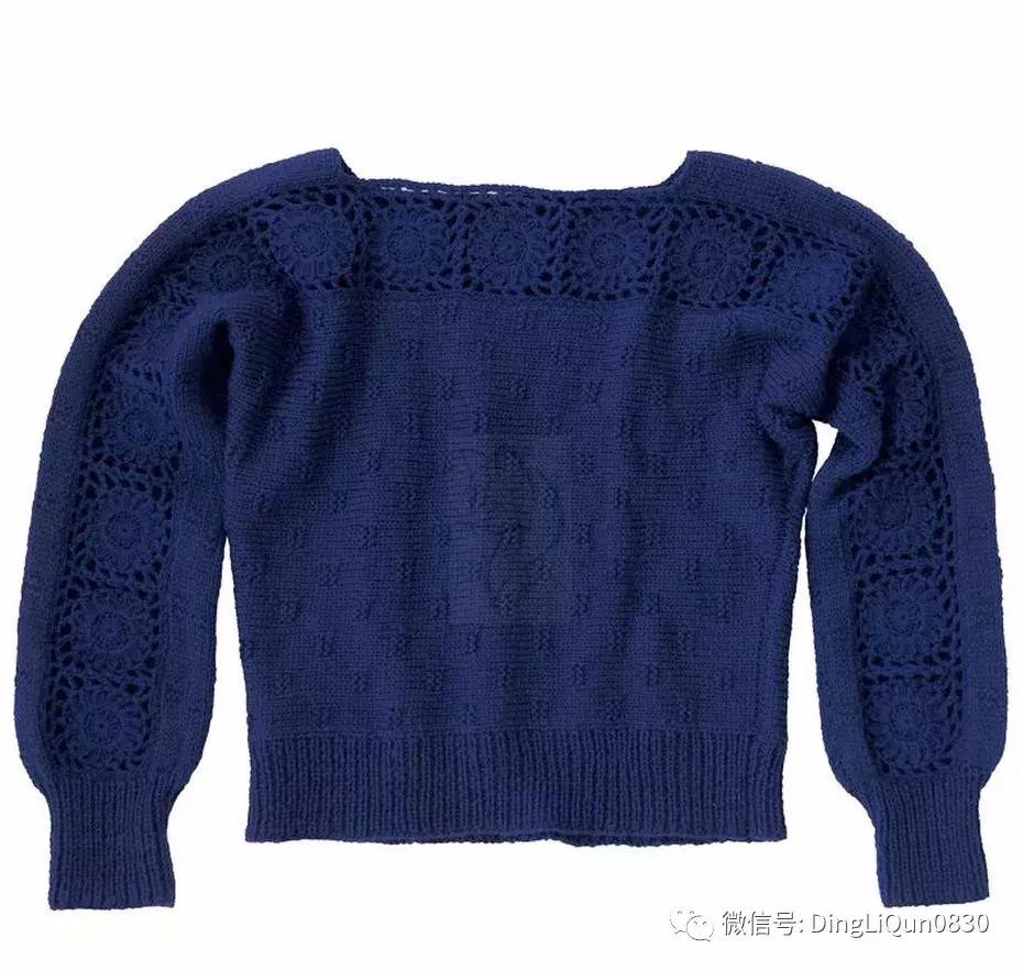 围巾编织教程10-15岁,圆肩针织宽松套头衫小款编织