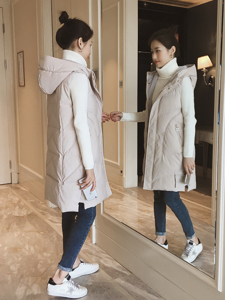 新款时尚显瘦修身秋冬季棉马甲,洋气棉马甲中长款高级感