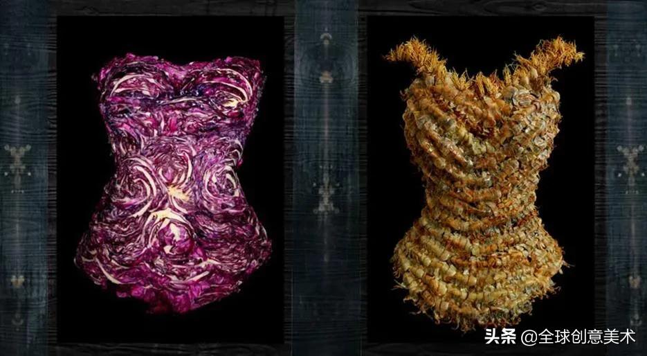 水果蔬菜礼服,瓜果蔬菜制作服装