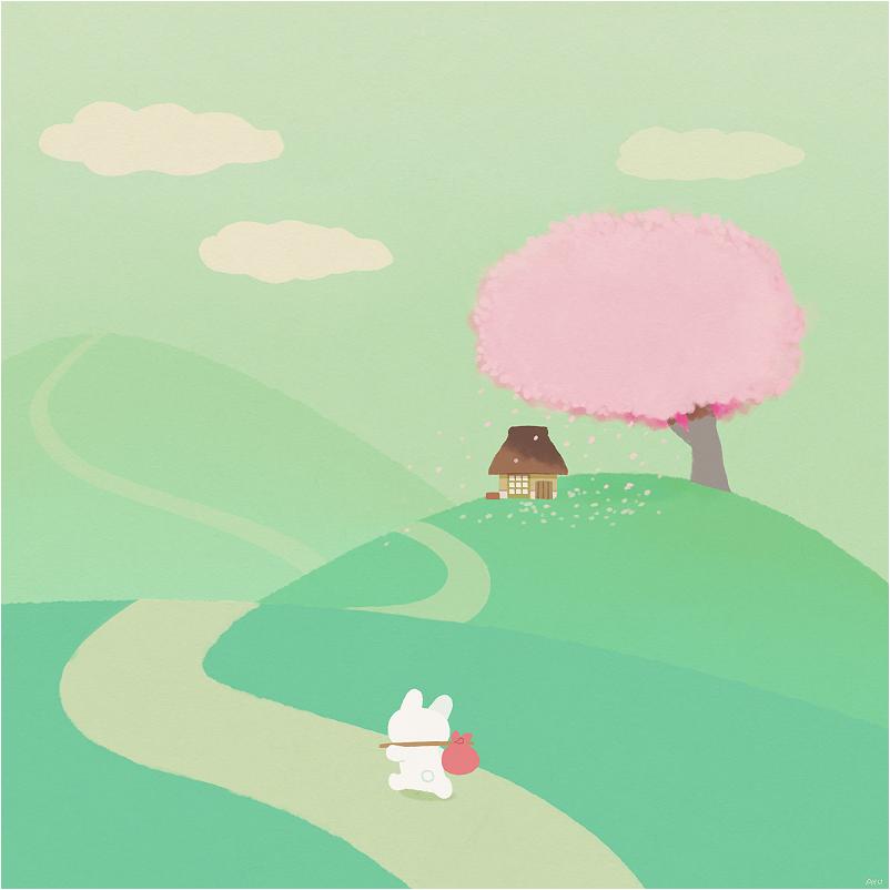 兔兔可爱插画,ayu日语