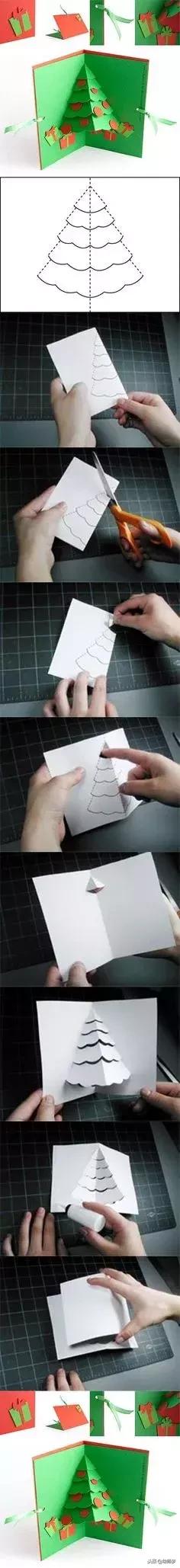 卡片制作图片手工简单元旦,用透明卡片做圣诞手工