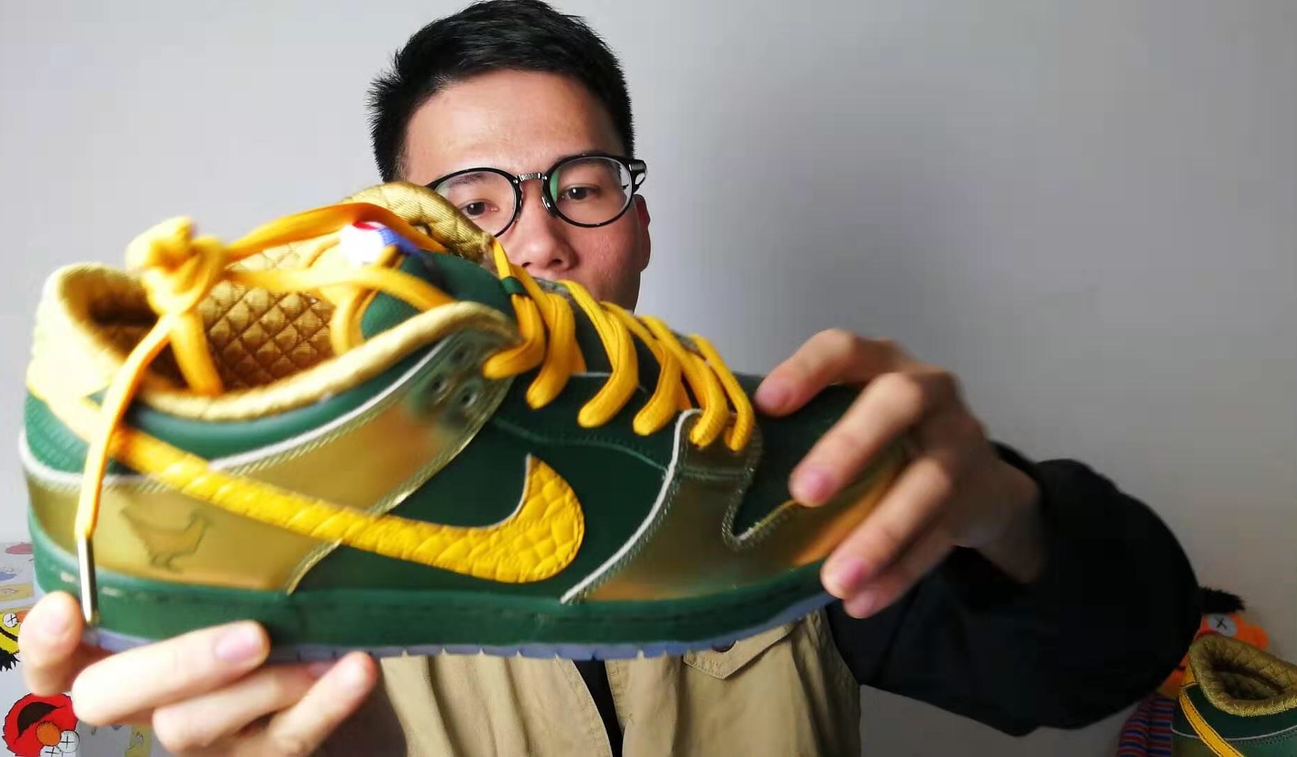 nikesbdunklowpro棕色红勾,nikesbdunklowpro紫金开箱