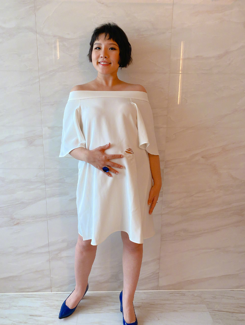 谢依霖二胎产后的照片,谢依霖产前产后