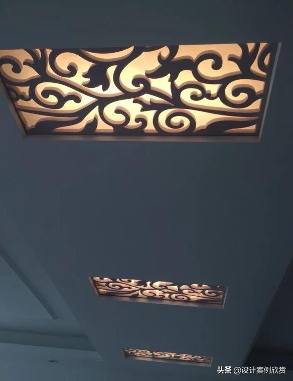 客厅吊顶镂空雕花效果图,镂空雕花板吊顶安装教程视频