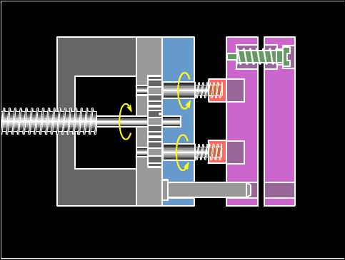 脱模困难的解决方法,斜齿轮模具脱模3d动画图