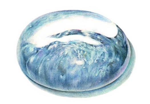 彩铅玻璃质感,彩铅物体背光面上色技法规律讲解