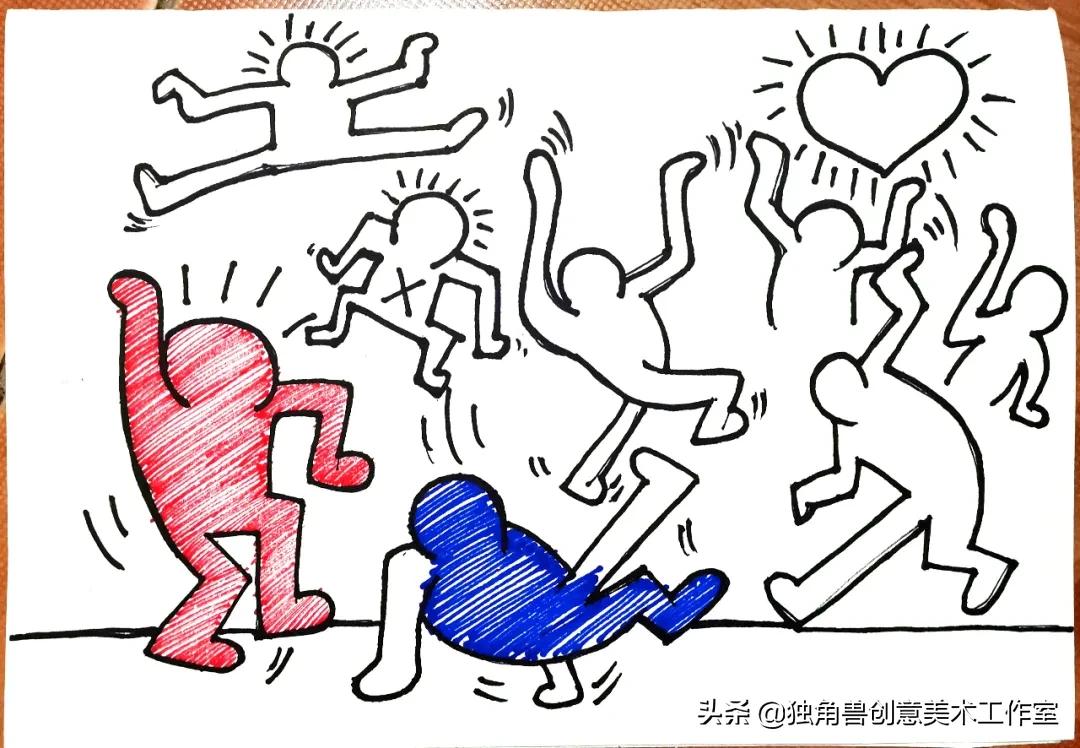 学习大师绘画|舞动的小人涂鸦之父凯斯·哈林