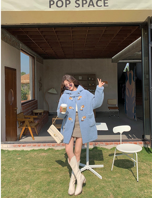 70后洋气羊羔毛外套,洋气羊羔毛外套