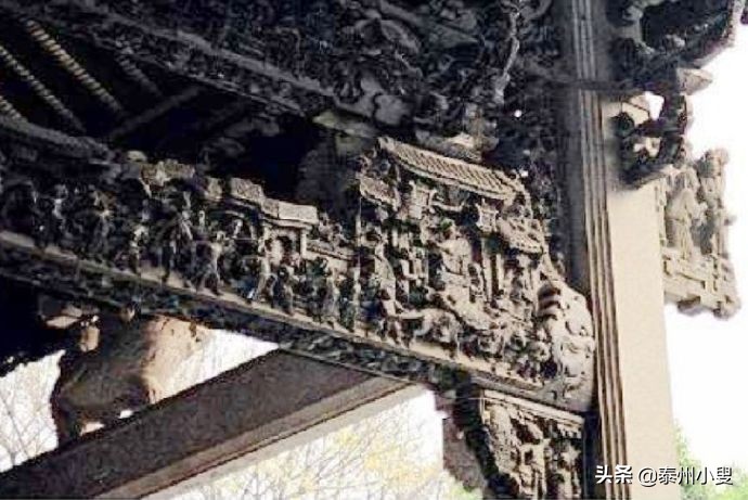 陈家祠的木雕作品,陈家祠天官赐福木雕摆件