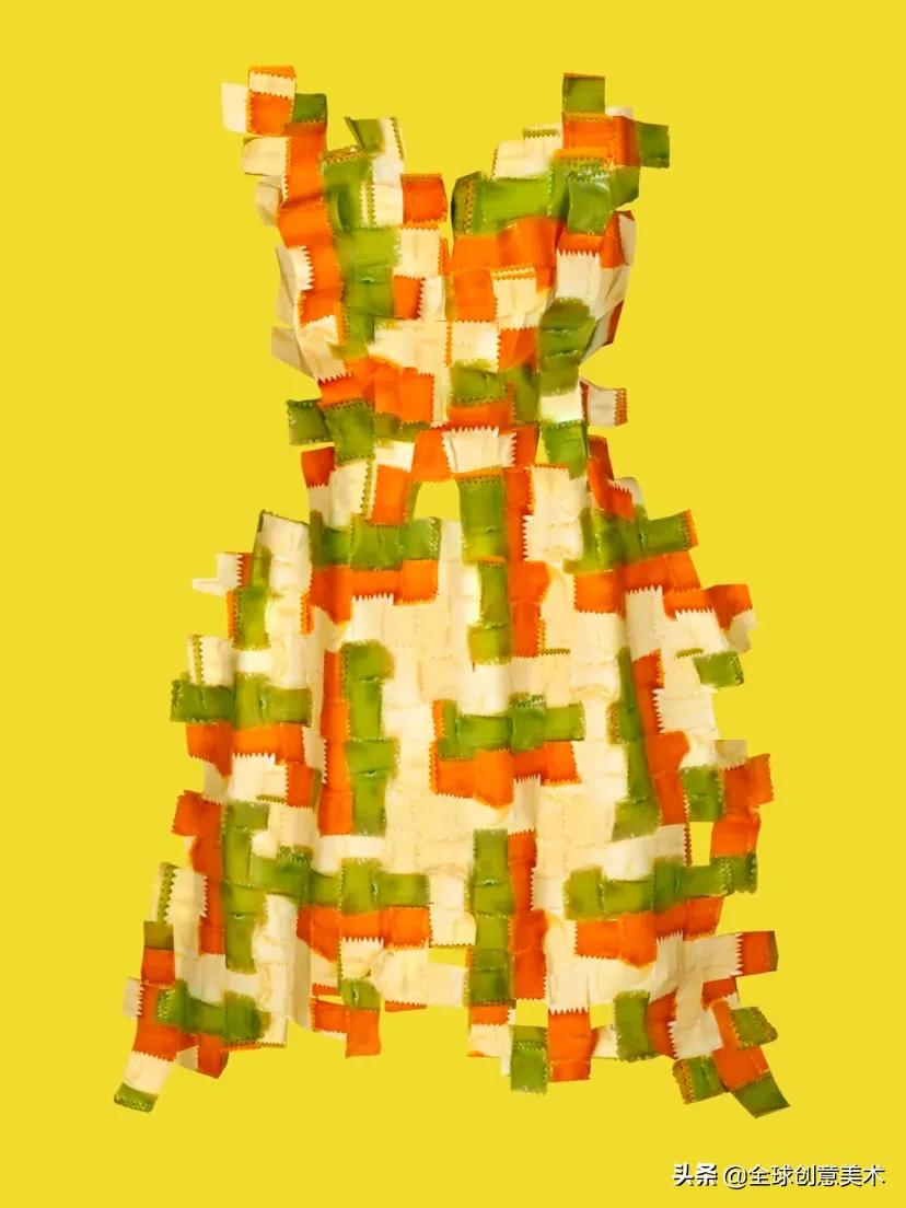 水果蔬菜礼服,瓜果蔬菜制作服装