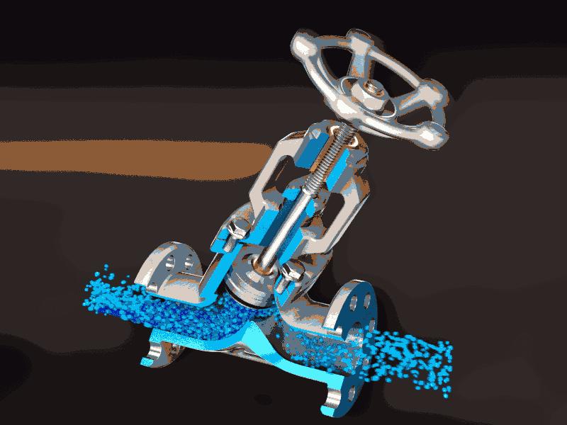 电厂冷却塔工作原理动画演示,电厂三通阀原理动作示意图