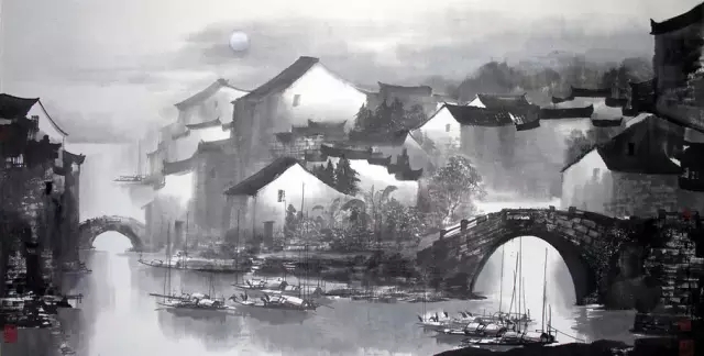 一种水墨画的意境美让人沉醉,一幅水墨画演绎天地自然之美