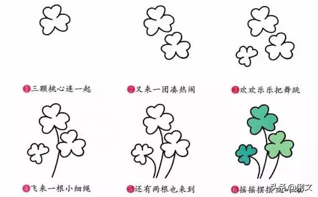 画森林里的小动物和森林的简笔画,数字简笔画1到10创意画小动物
