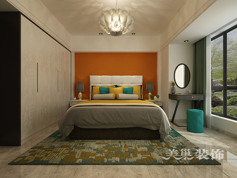 美巢装修效果图三室两厅,美巢装饰装修案例小户型