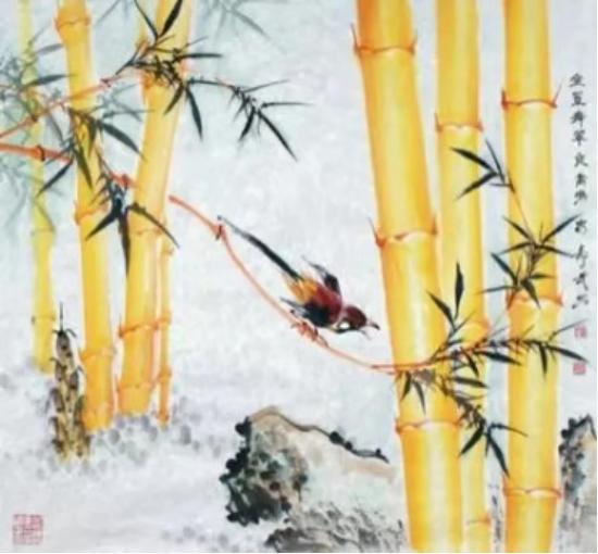 金竹画名家,柴寿武金竹国画技法