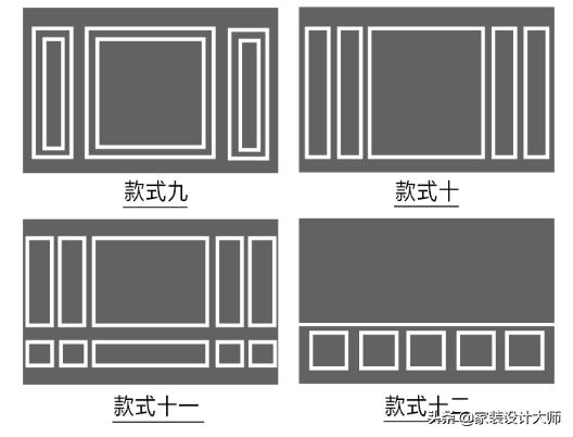 12厘米石膏线装修效果图,2021背景墙石膏线装修风格简单