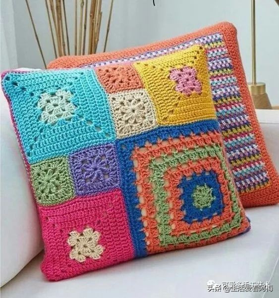 独一无二的抱枕套钩织教程,枕头套毛线钩织教程视频