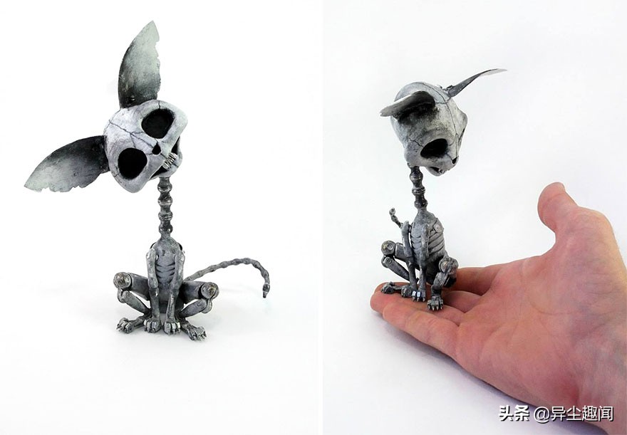 创意废旧零件铁艺雕塑,100种金属工艺品图片大全