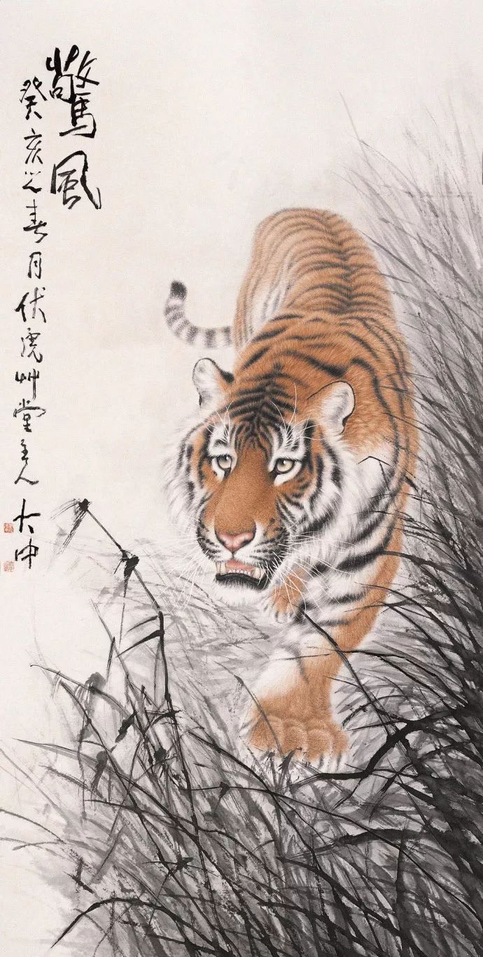 他笔下的虎充满了人的柔情与善意