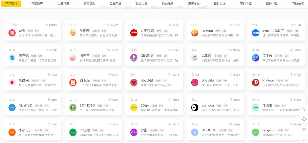 推荐几个搜图网站精选,搜图导航网站