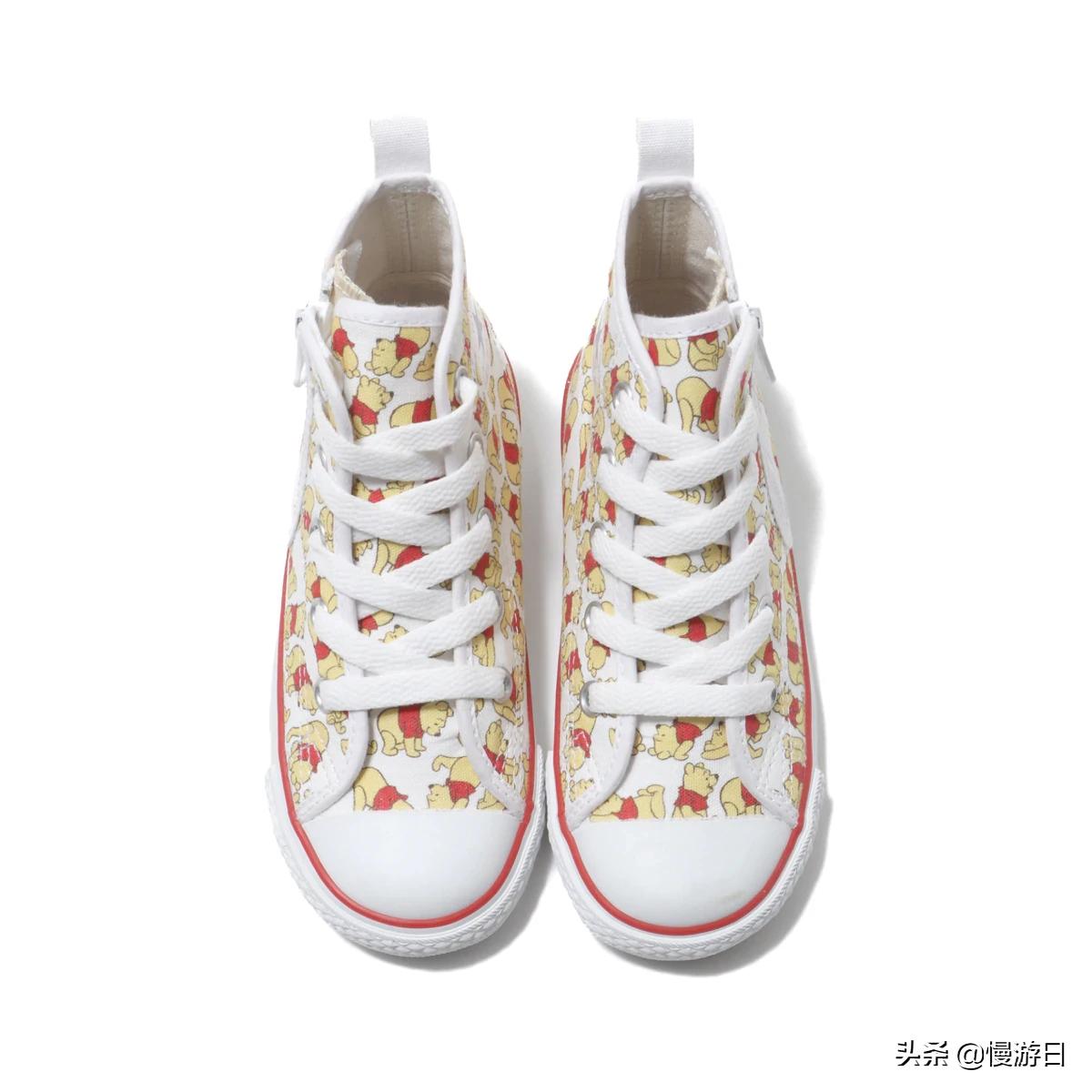 穿上小熊维尼去逛街！日本匡威推出小熊维尼限定婴儿小童帆布鞋